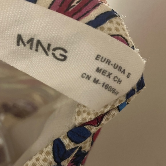 Mango Floral Paisley Midi Skirt Knotted Front sz Small - Picture 3 of 10